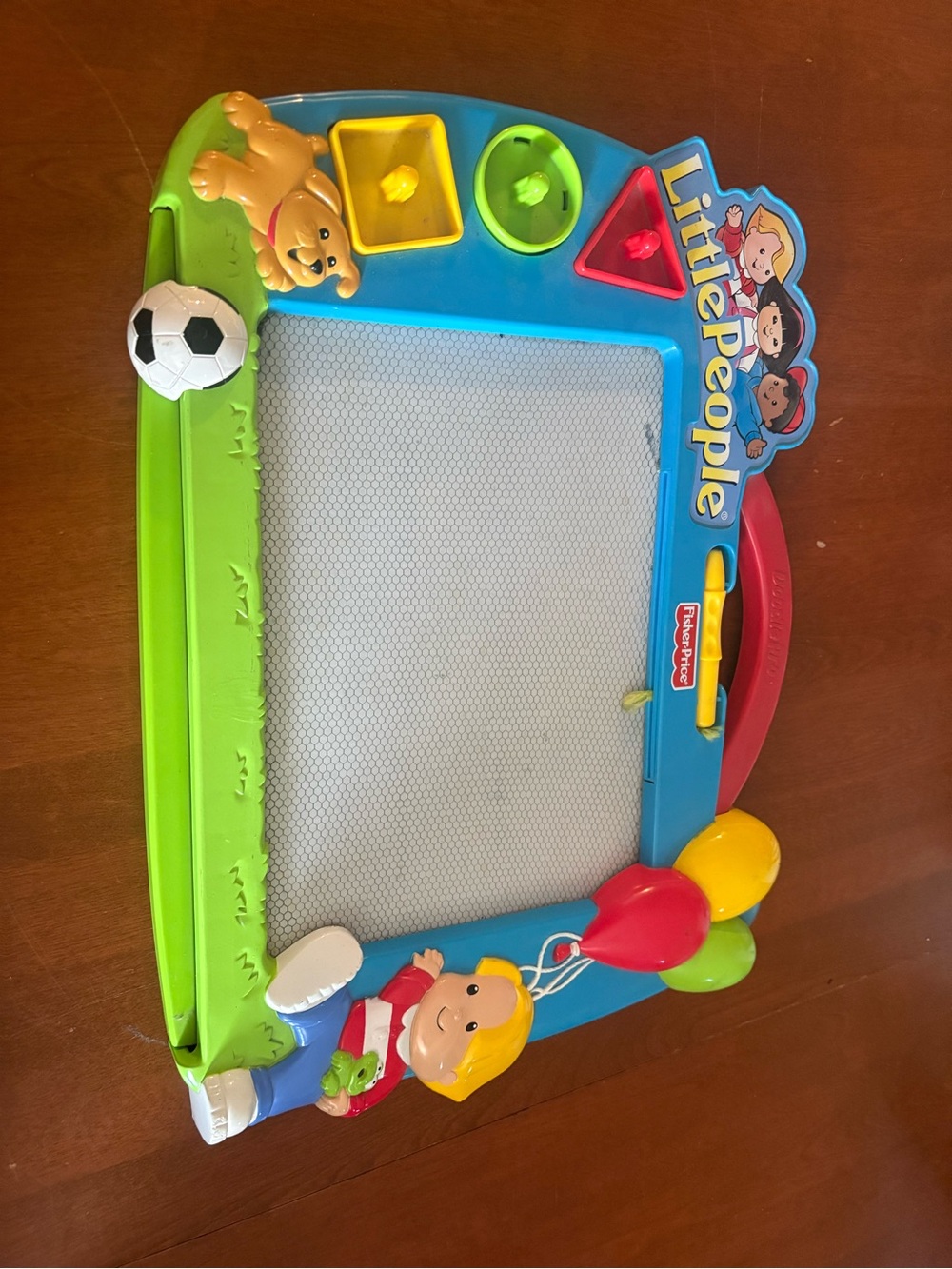 Little People Magnetic Drawing Board - Blue & Green
